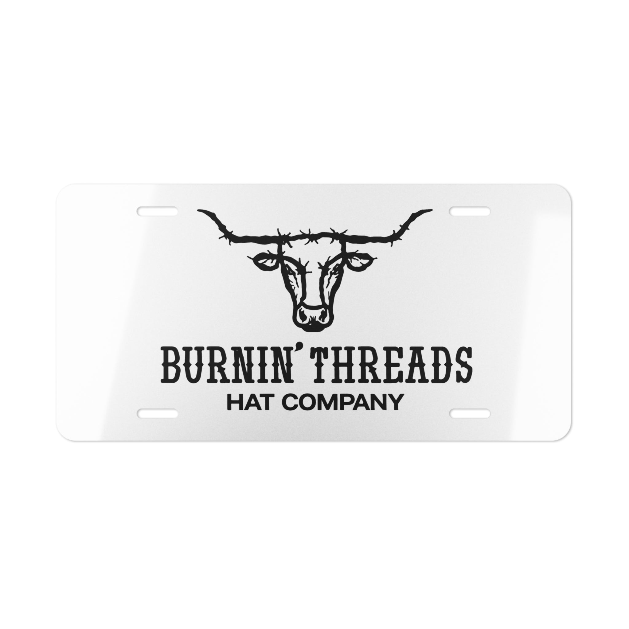 White/Black Vanity Plate