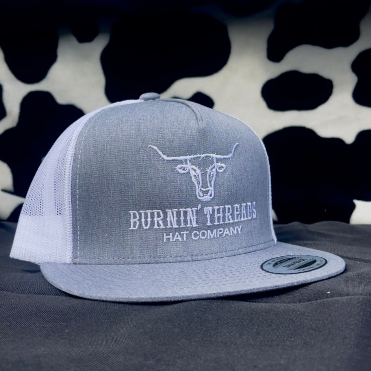 Barbed Bull Trucker Hat Grey/White