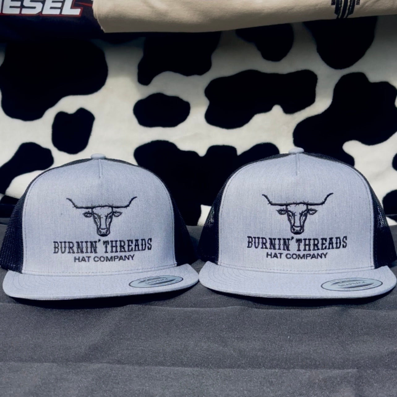 Barbed Bull Trucker Hat Grey/Black