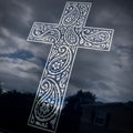 Chrome Paisley Cross Decal