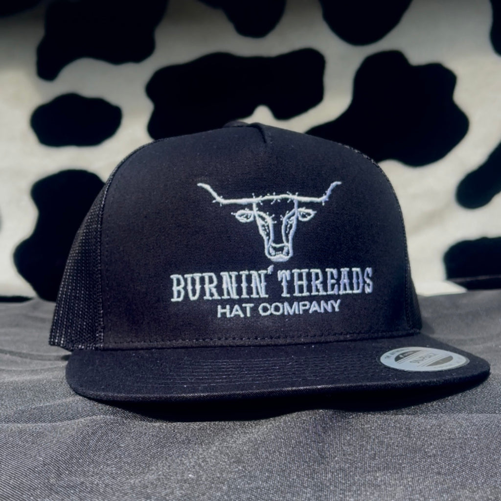 Barbed Bull Trucker Hat Black