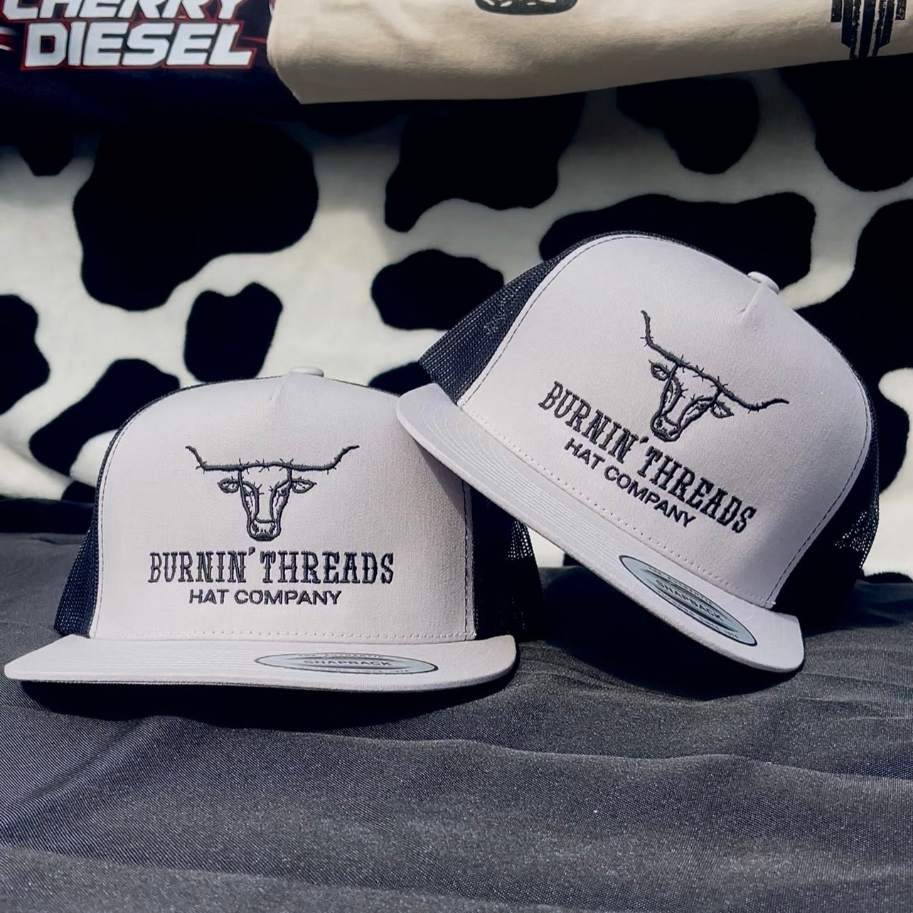 Barbed Bull Trucker Hat Silver