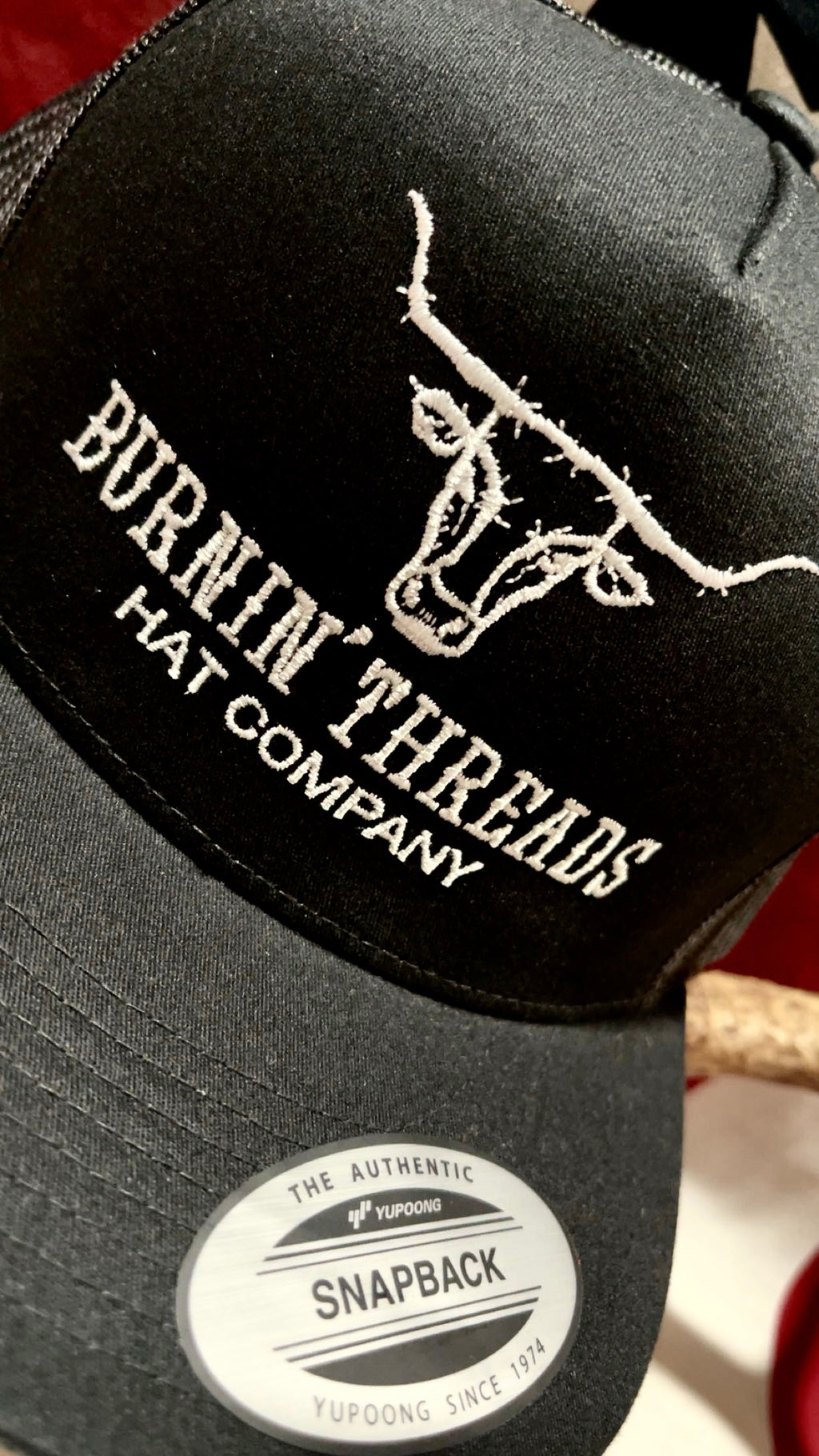 Barbed Bull Trucker Hat Black