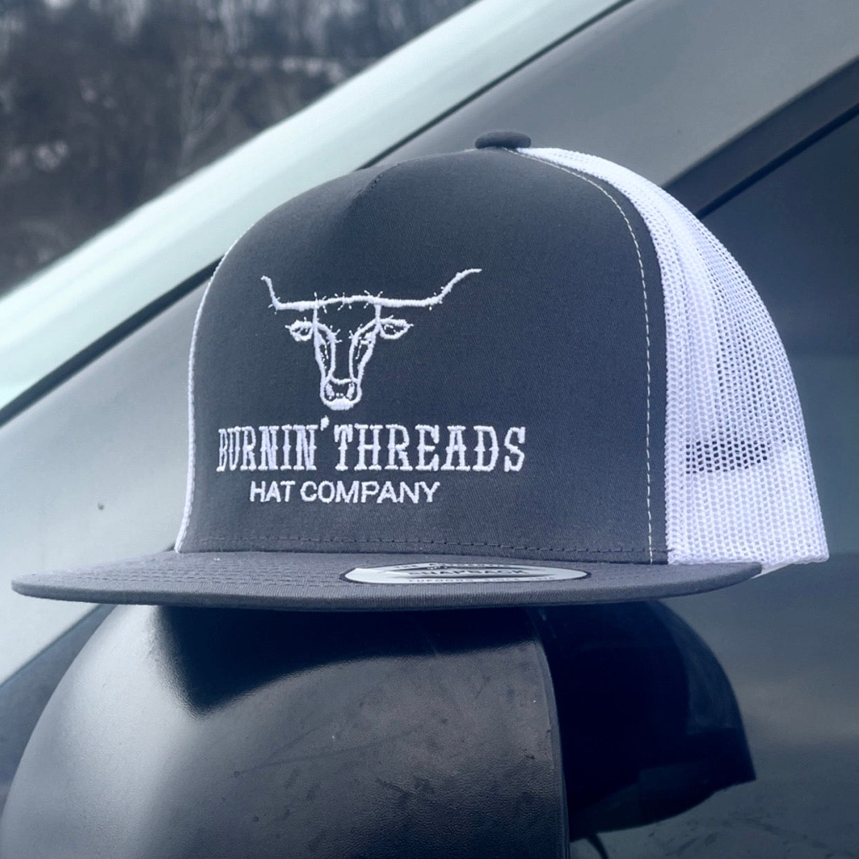 Barbed Bull Trucker Hat Charcoal