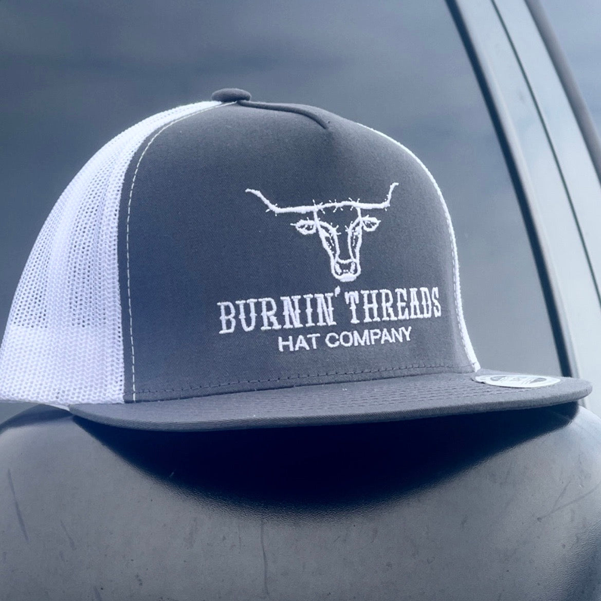 Barbed Bull Trucker Hat Charcoal
