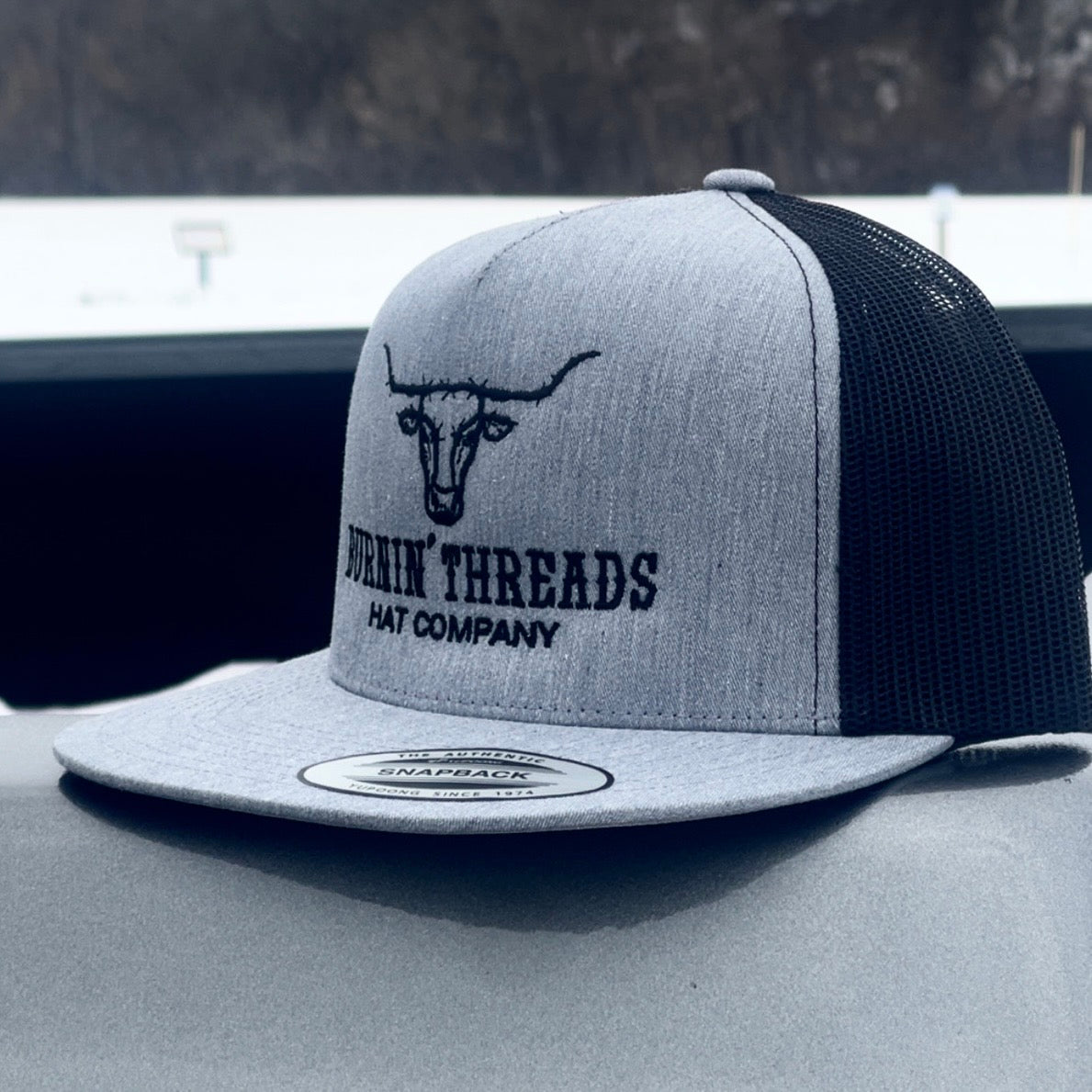 Barbed Bull Trucker Hat Grey