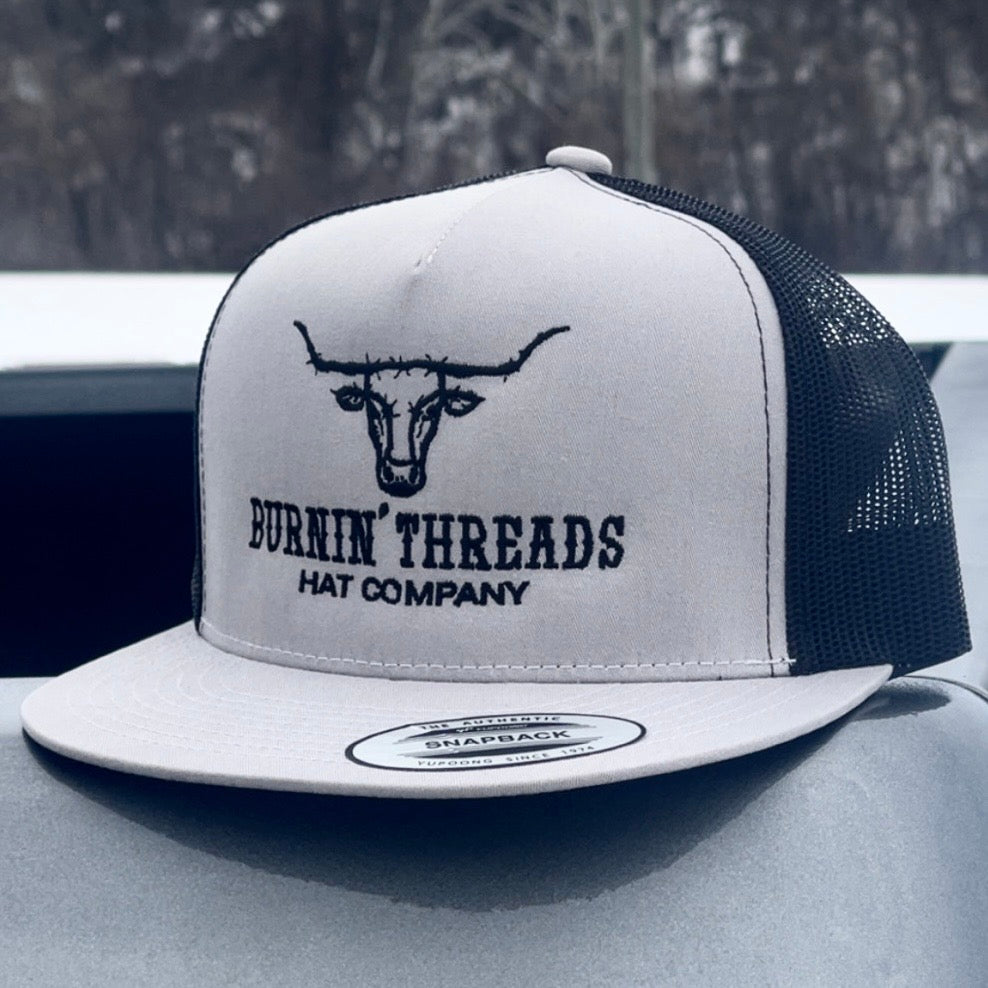 Barbed Bull Trucker Hat Silver