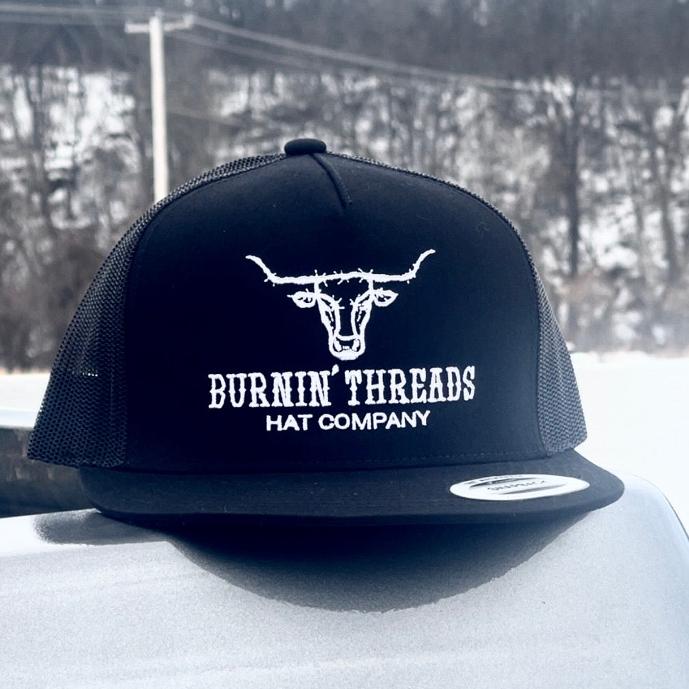 Barbed Bull Trucker Hat Black