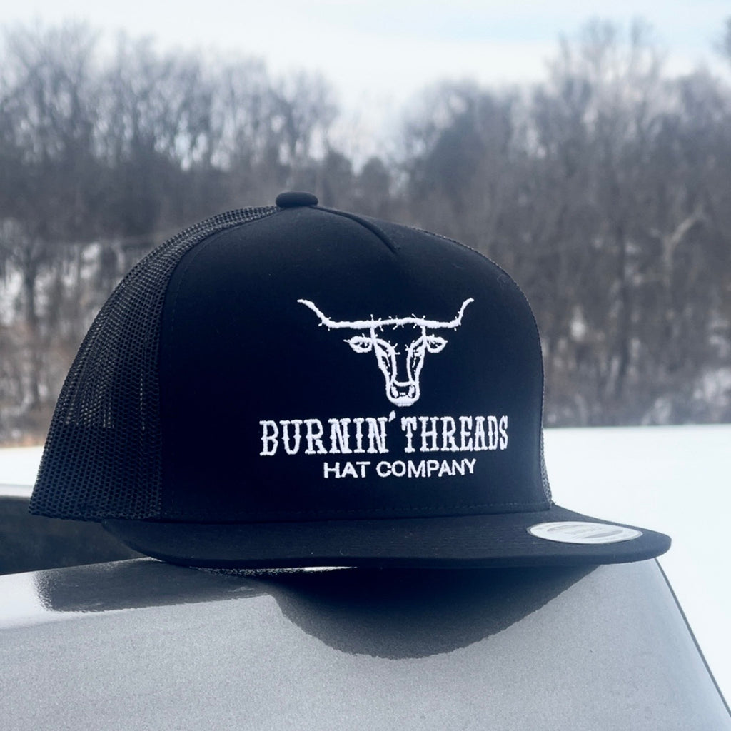 Barbed Bull Trucker Hat Black