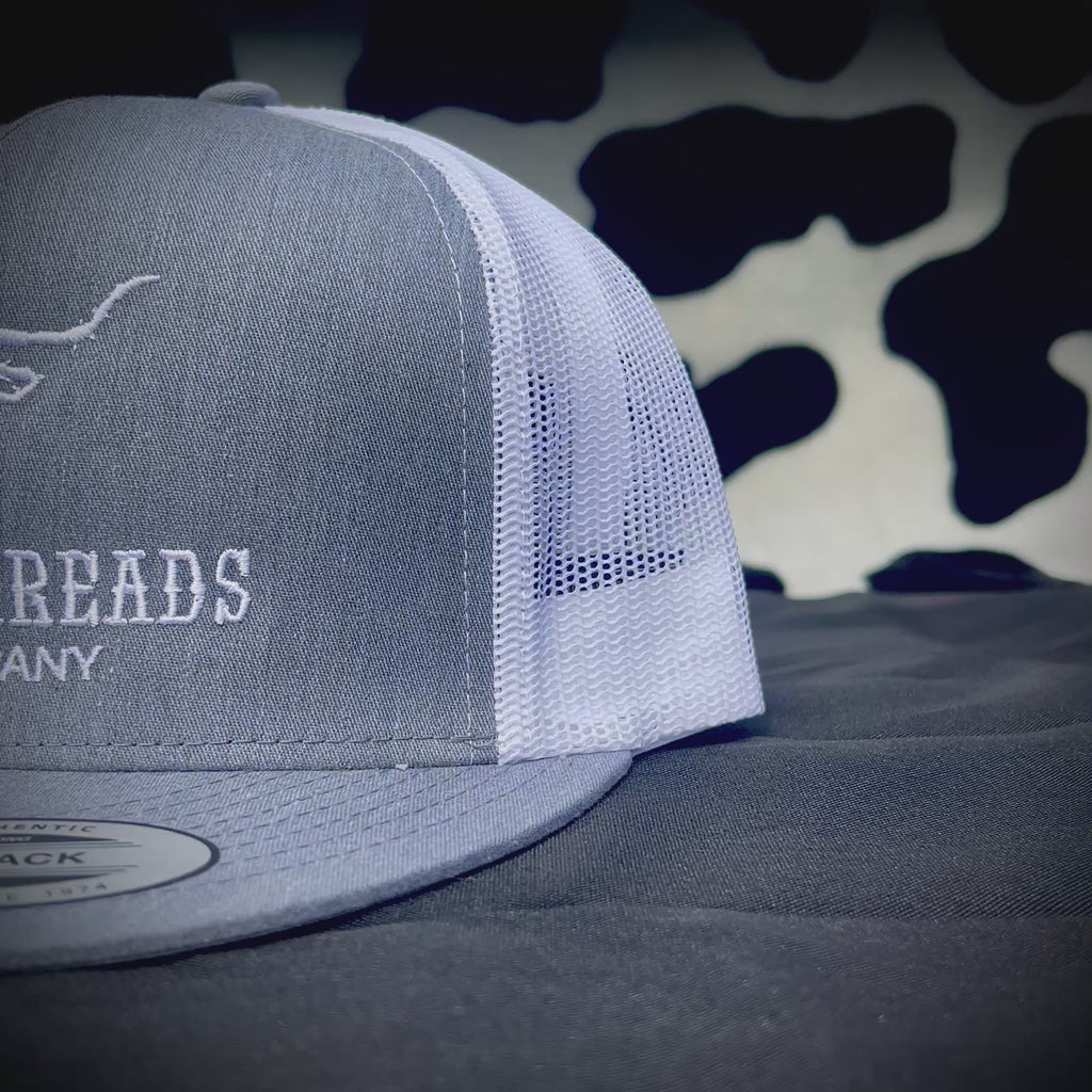 Barbed Bull Trucker Hat Grey/White